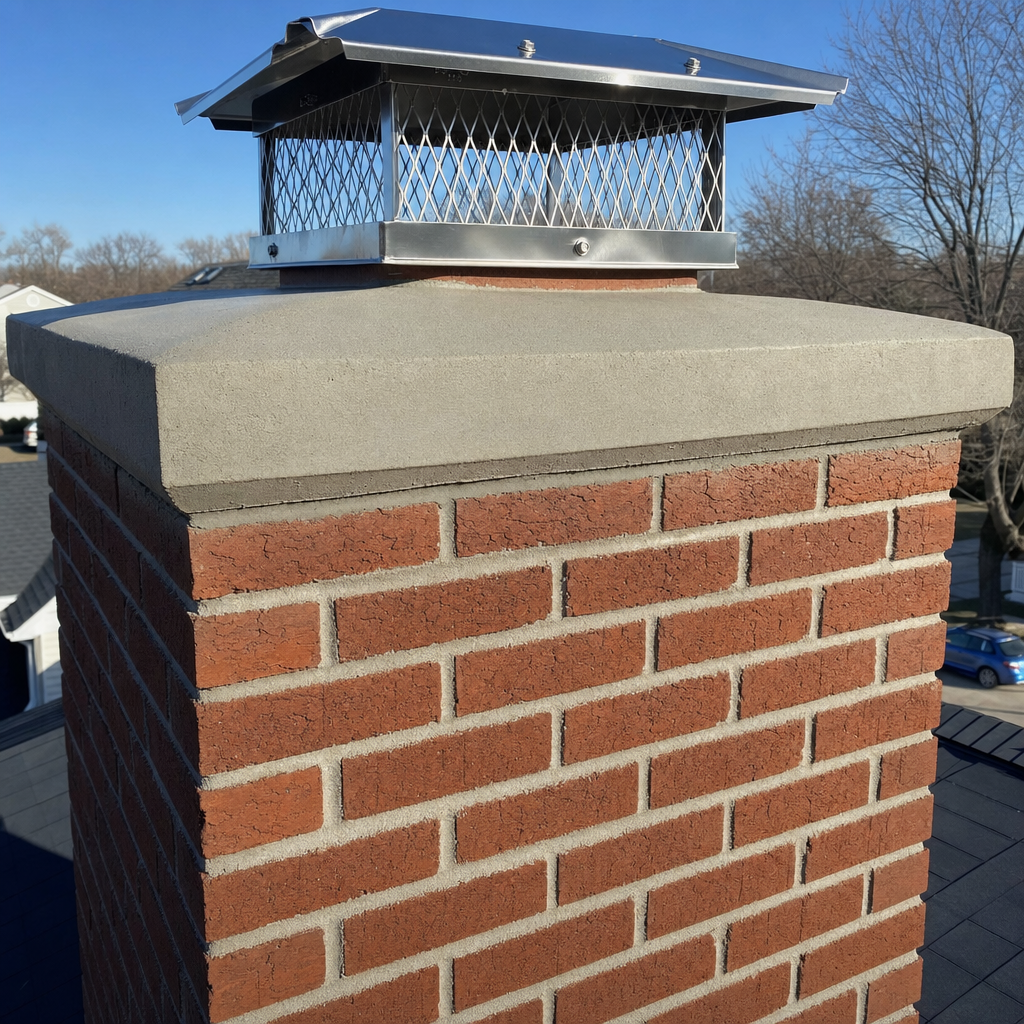 A professionally finished chimney